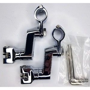 UNIVERSAL FRONT FOOT PEGS CLAMPS FOR HONDA - HARLEY SPORTSTER - NINJA - New